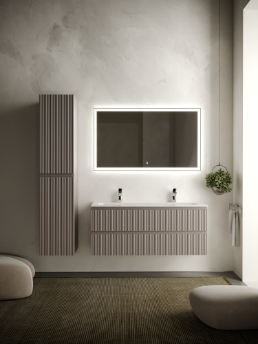 Тумба под раковину Sancos SNOB R SNR120SM 120х45х50 подвесная цвет бежевый - фото 4